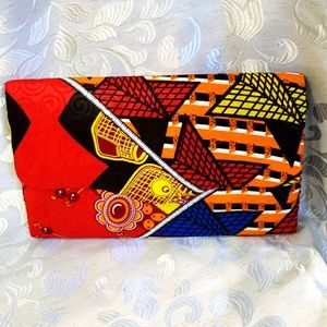 Boho Chic Afrocentric medium size Clutch purse New